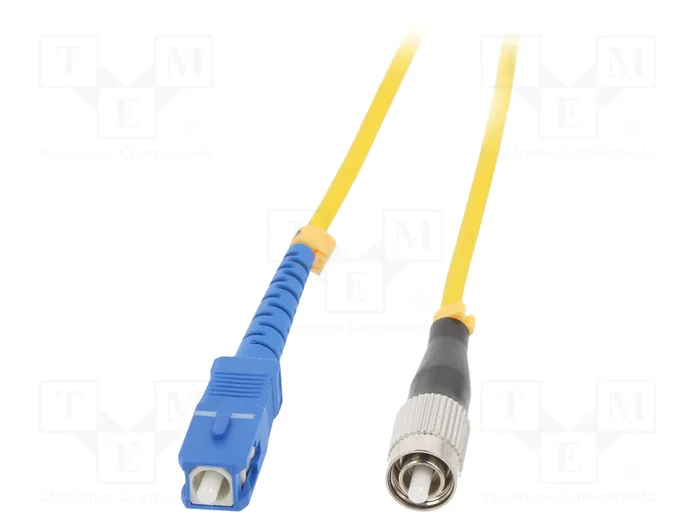 QOLTEC Cable de conexión de fibra óptica Duplex FC/UPC a SC/UPC 1m SMF 9/125µm