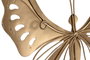 DKD Home Decor Decoración de Pared de Metal Mariposa, Set de 4, Dorado