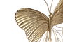 DKD Home Decor Decoración de Pared de Metal Mariposa, Set de 4, Dorado