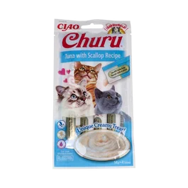 CHURU VET Receta de Atún con Vieira 4 Sticks de 14g