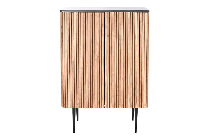 DKD Home Decor Aparador de Acacia y Mármol Negro DKD Home Decor Aparador de Acacia y Mármol Negro