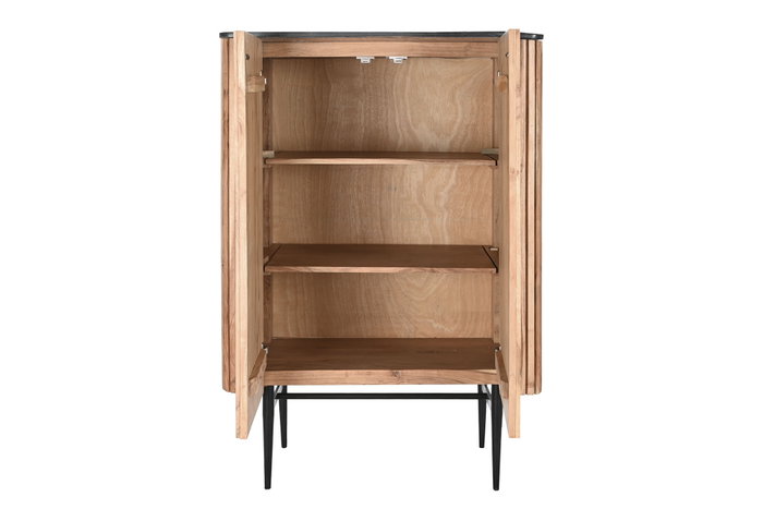 DKD Home Decor Aparador de Acacia y Mármol Negro DKD Home Decor Aparador de Acacia y Mármol Negro