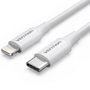 Vention Cable USB 2.0 Tipo-C a Lightning Macho 27W 480Mbps 1m Blanco Carga y Sincronización