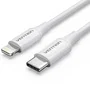 Vention Lajwf Cable USB 2.0 Tipo-C Macho a Lightning Macho, carga rápida hasta 27W, transferencia 480Mbps, 1 metro, blanco