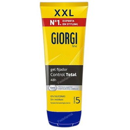 Giorgi Line CONTROL TOTAL gel fijador nº5, acabado resistente 48h, gel moldeador para todo tipo de cabello, con vitaminas, sin siliconas, 240 ml