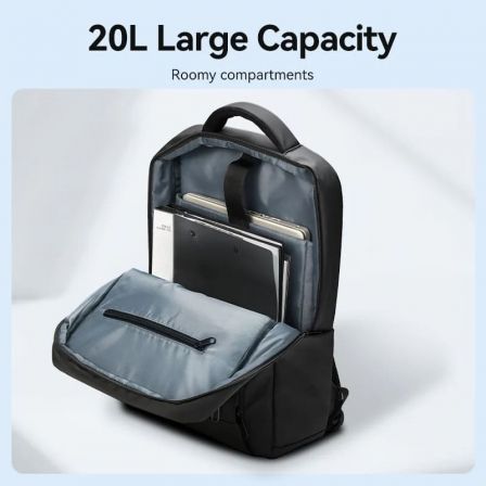 Vention Mochila KRRB0 para Portátiles hasta 15.6"/ 20L/ Impermeable/ Negra