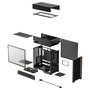 DeepCool CL660 Torre PC Gaming Mini-ITX/micro ATX/ATX Negra con Ventana de Vidrio Templado, Ventiladores RGB, Gestión de Cables y Panel Frontal USB-C