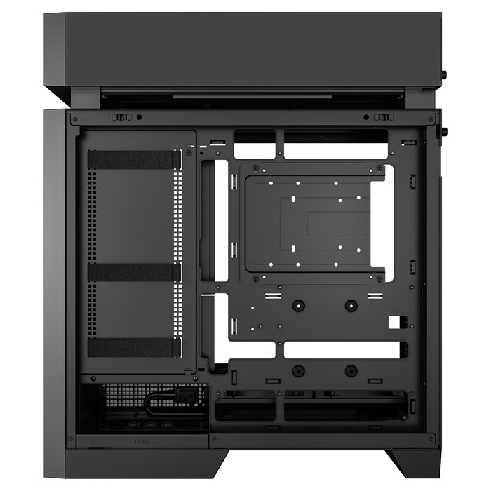 DeepCool CL660 Torre PC Gaming Mini-ITX/micro ATX/ATX Negra con Ventana de Vidrio Templado, Ventiladores RGB, Gestión de Cables y Panel Frontal USB-C