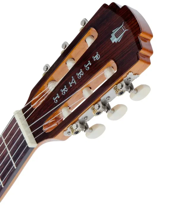 PLEYEL Guitarra Clásica 4/4 Modelo Gpl P200 - Tapa de Cedro Rojo Macizo, Cuerdas Aquila, Diapasón de Sonokeling, Natural