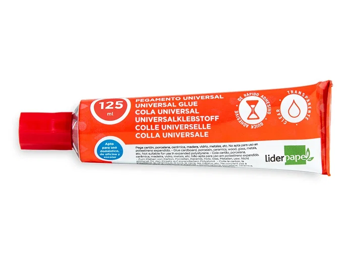 Liderpapel Pegamento Universal Transparente 125 ml para Manualidades y Bricolaje