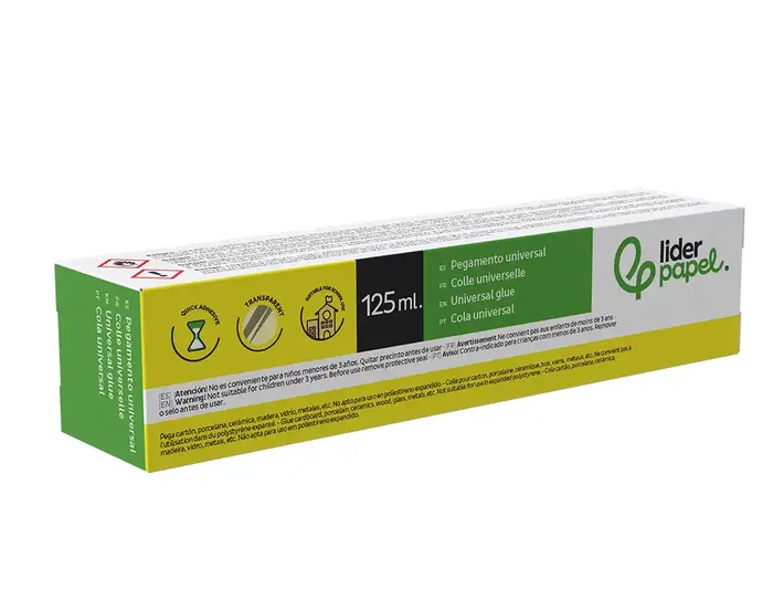 Liderpapel Pegamento Universal Transparente 125 ml para Manualidades y Bricolaje