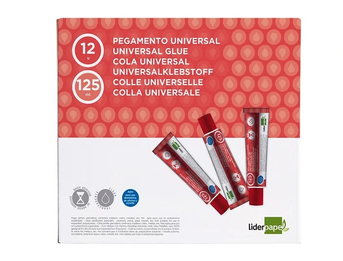 Liderpapel Pegamento Universal Transparente 125 ml para Manualidades y Bricolaje