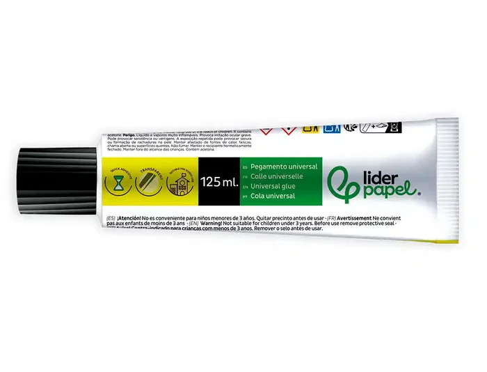 Liderpapel Pegamento Universal Transparente 125 ml para Manualidades y Bricolaje