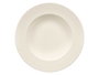 VESSIA Plato Hondo de Porcelana con Relieve de Rombos Blanco 22cm