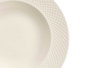 VESSIA Plato Hondo de Porcelana con Relieve de Rombos Blanco 22cm