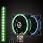 Talius Kit Siroko 2 Ventiladores Doble Aro RGB con Tira LED y Mando a Distancia