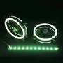Talius Kit Siroko 2 Ventiladores Doble Aro RGB con Tira LED y Mando a Distancia