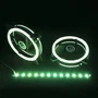 Talius Kit Siroko 2 Ventiladores Doble Aro RGB con Tira LED y Mando a Distancia