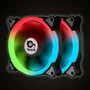 Talius Kit Siroko 2 Ventiladores Doble Aro RGB con Tira LED y Mando a Distancia