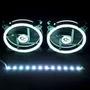 Talius Kit Siroko 2 Ventiladores Doble Aro RGB con Tira LED y Mando a Distancia