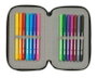 Safta Plumier Triple Estuche Escolar con 37 Piezas, Capacidad 12.5 x 19.5 x 5.5 cm, Para Material de Oficina y Papelería