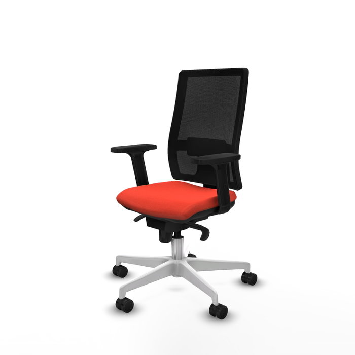 PIQUERAS Y CRESPO Silla de oficina Horna con mecanismo Sincro, Naranja oscuro y Negro
