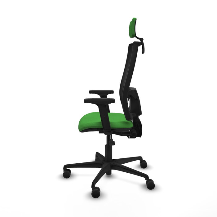 PIQUERAS Y CRESPO Silla de oficina Bormate, Mecanismo Asincro, Verde/Negro