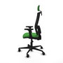 PIQUERAS Y CRESPO Silla de oficina Bormate, Mecanismo Asincro, Verde/Negro