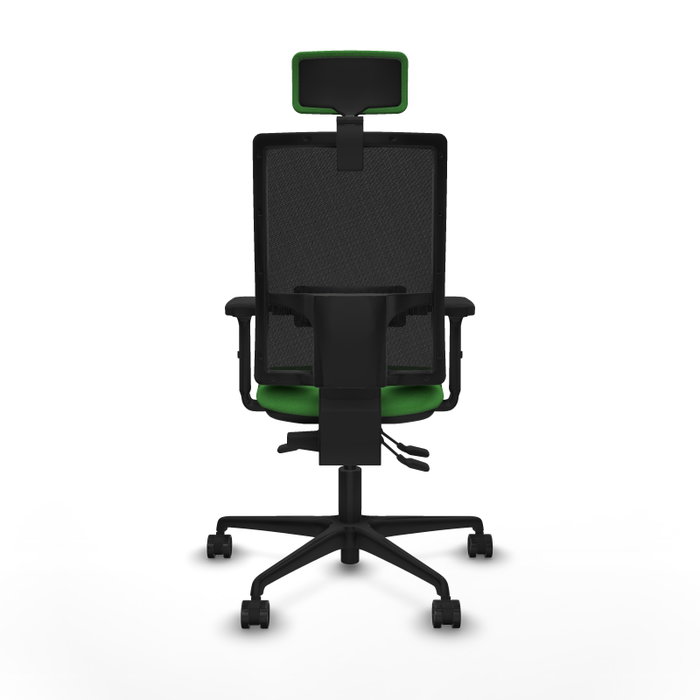 PIQUERAS Y CRESPO Silla de oficina Bormate, Mecanismo Asincro, Verde/Negro