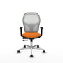 PIQUERAS Y CRESPO Silla de oficina Jorquera Naranja y Blanco