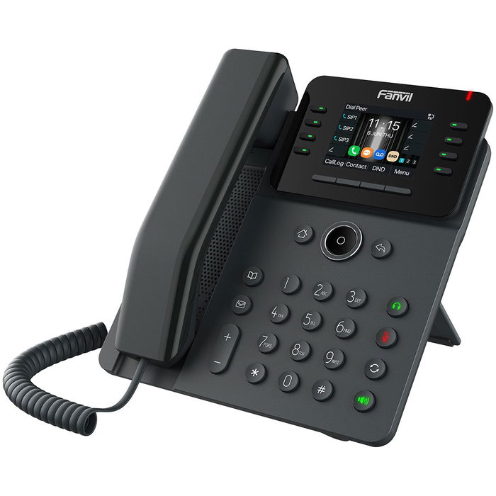 Fanvil V62W Teléfono IP SIP PoE Gigabit Ethernet Puerto USB Negro para Empresas