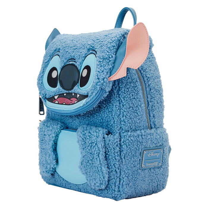 Loungefly Mochila Peluche Stitch Disney 26cm 22.5x26.25x11.25cm