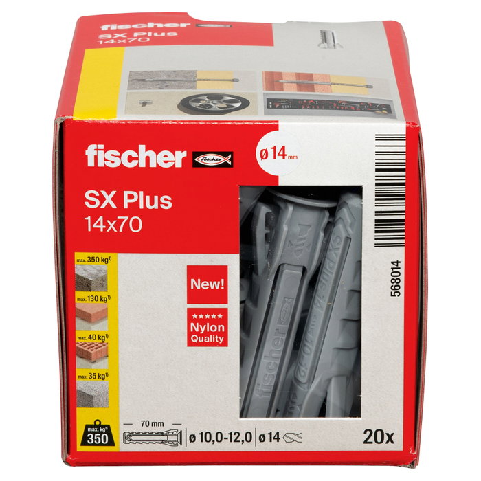 FISCHER TACO SX PLUS 14x70 Gris (20 unidades/caja)buetificando