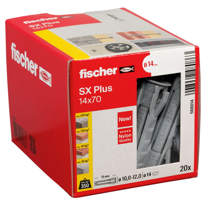 FISCHER TACO SX PLUS 14x70 Gris (20 unidades/caja)buetificando