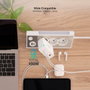 Tooq Cargador de Pared GaN 100W 2xUSB-C/PD + USB-A/QC Blanco