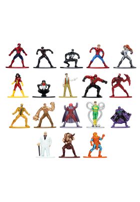 Spider-Man Set 18 Figuras 4 cm Spider-Man Marvel Nano Metalfigs