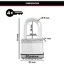 Master Lock Candado de Alta Seguridad M115EURTRILF con Llave, Acero Laminado Revestido, Exterior, Antióxido, Arco M - Paquete de 3