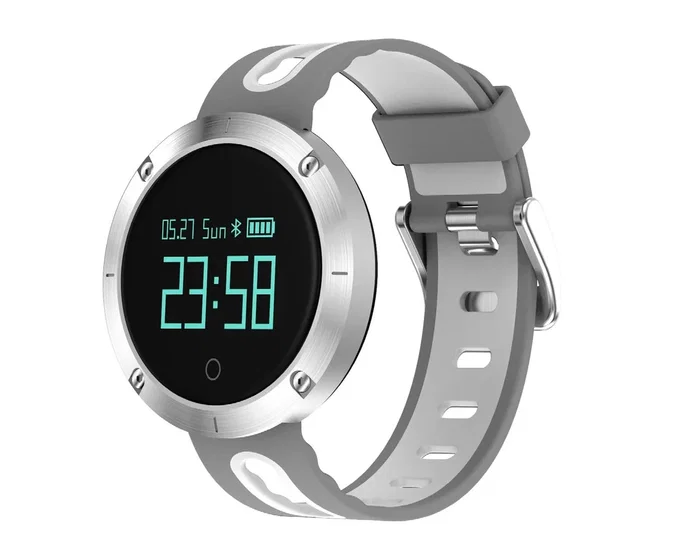 Billow XS30GW Reloj Inteligente Deportivo con Pantalla OLED 0.95", Monitor Frecuencia Cardiaca y Tensión, Resistente al Agua IP67, Podómetro, Bluetooth 4.0 - Negro / Rojo
