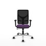 PIQUERAS Y CRESPO Silla de oficina Motilla con mecanismo Sincro/Traslack, Morado y Negro