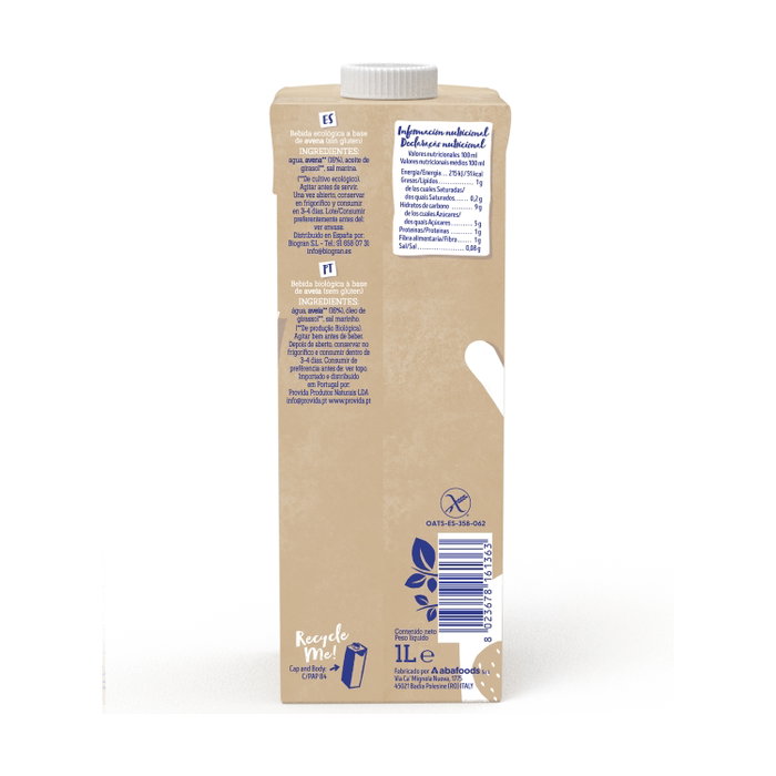 Isola Bio Bebida de Avena Bio Sin Gluten 1 L Isola Bio Bebida de Avena Bio Sin Gluten 1 L