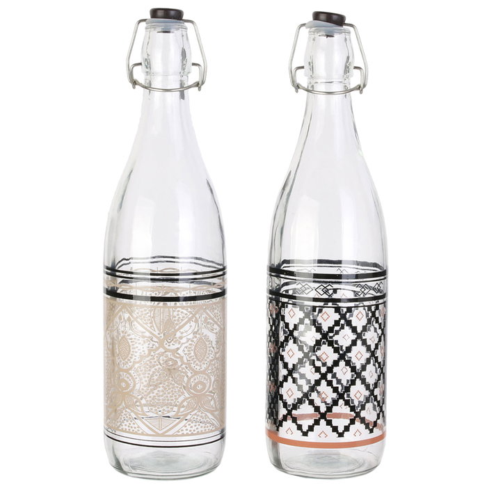 Home Deco Factory Botella de Vidrio Mirage 1 L de Modelos Surtidos