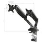 iiyama DS3002C-B1 Soporte de Escritorio para Dos Monitores Negro
