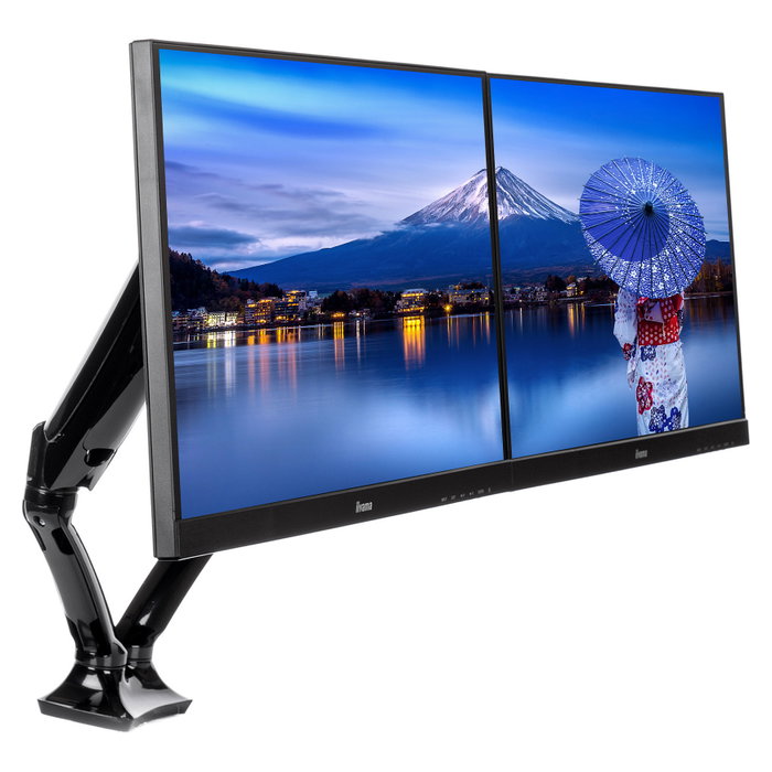 iiyama DS3002C-B1 Soporte de Escritorio para Dos Monitores Negro iiyama DS3002C-B1 Soporte de Escritorio para Dos Monitores Negro