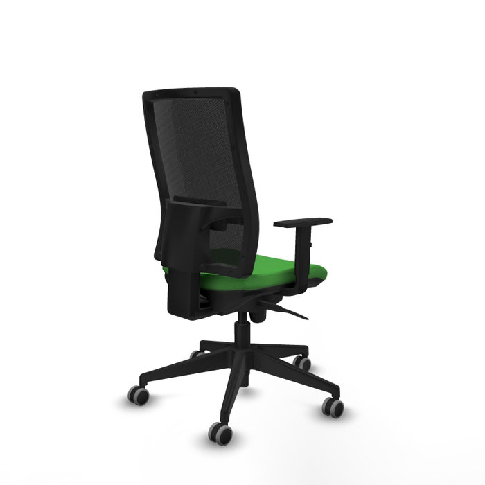 PIQUERAS Y CRESPO Silla de oficina Horna con mecanismo Sincro, Tela Verde y Malla Negra PIQUERAS Y CRESPO Silla de oficina Horna con mecanismo Sincro, Tela Verde y Malla Negra