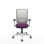 PIQUERAS Y CRESPO Silla de oficina Zulema con mecanismo Sincro, Morado y Blanco