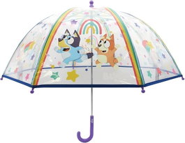 CYP BRANDS Paraguas Bluey Manual Infantil Transparente Burbuja