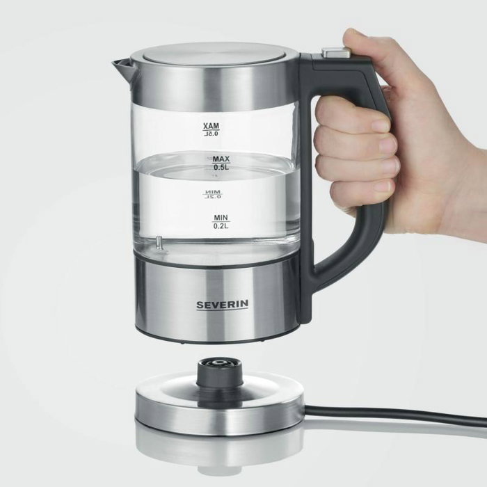 Severin Tetera eléctrica mini de cristal 0.5 litros WK 3458