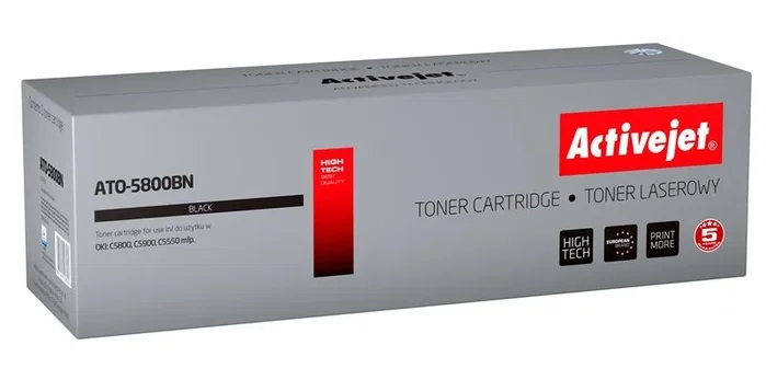 Activejet ATO-5800BN Tóner Negro para OKI Activejet ATO-5800BN Tóner Negro para OKI