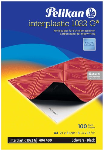 Pelikan Papel carbón Interplastic Negro DIN A4 100 hojas