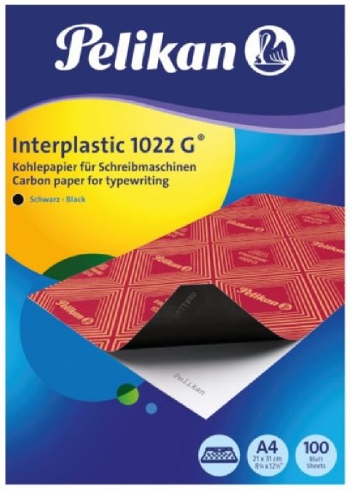 Pelikan Papel Carbón Interplastic Negro DIN A4, 100 Hojas